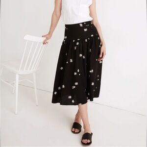 Madewell Linen-Blend Buttoned Yoke Midi Skirt | Lazy Daisies